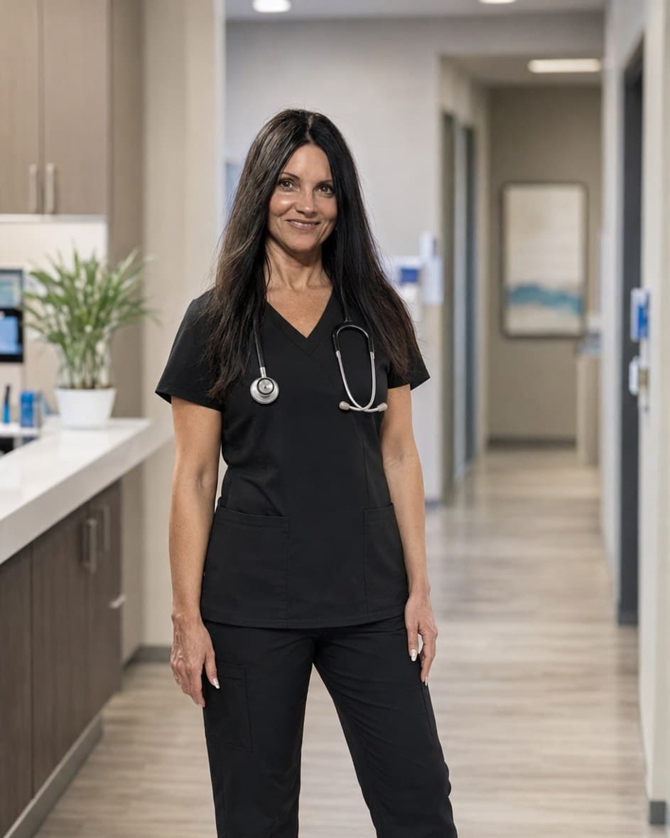 Julie Fitzgerald, FNP-BC in her clinic