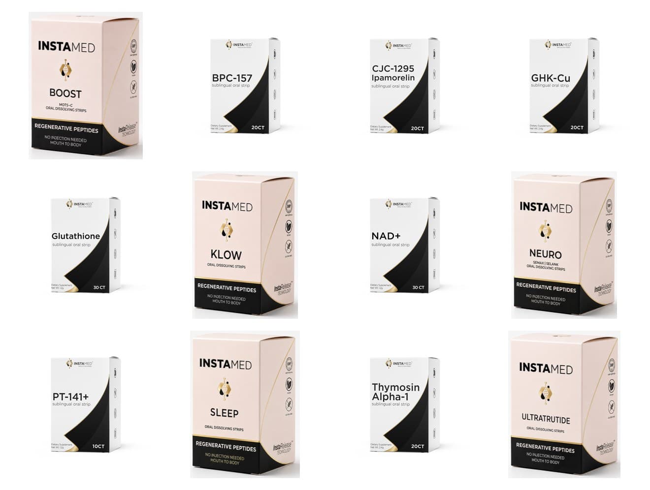 The full InstaMed peptide lineup